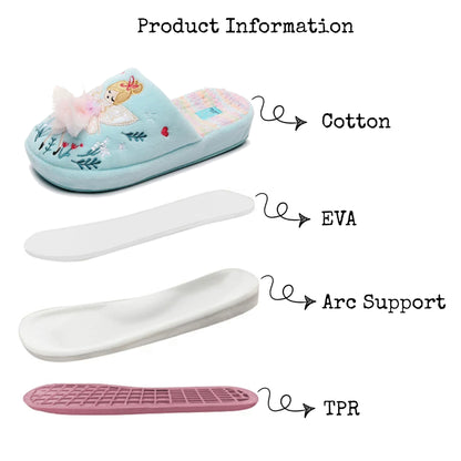 Children's Magical Fairy Closed-Toe Home Slippers