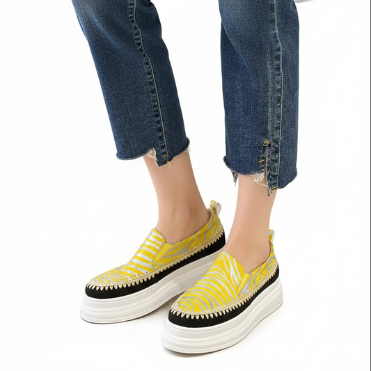 Women's Zeno Platform Shoes (Yellow)