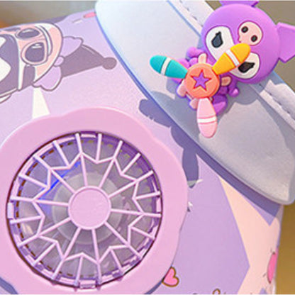 Kids Sanrio Large Brim Sun Visor with Built-In Fan