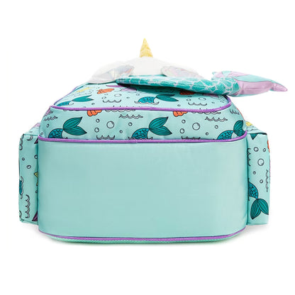 3-Piece Cute 3D Mermaid Caticorn School Bag Set - Backpack + Lunch Bag + Pencil Case