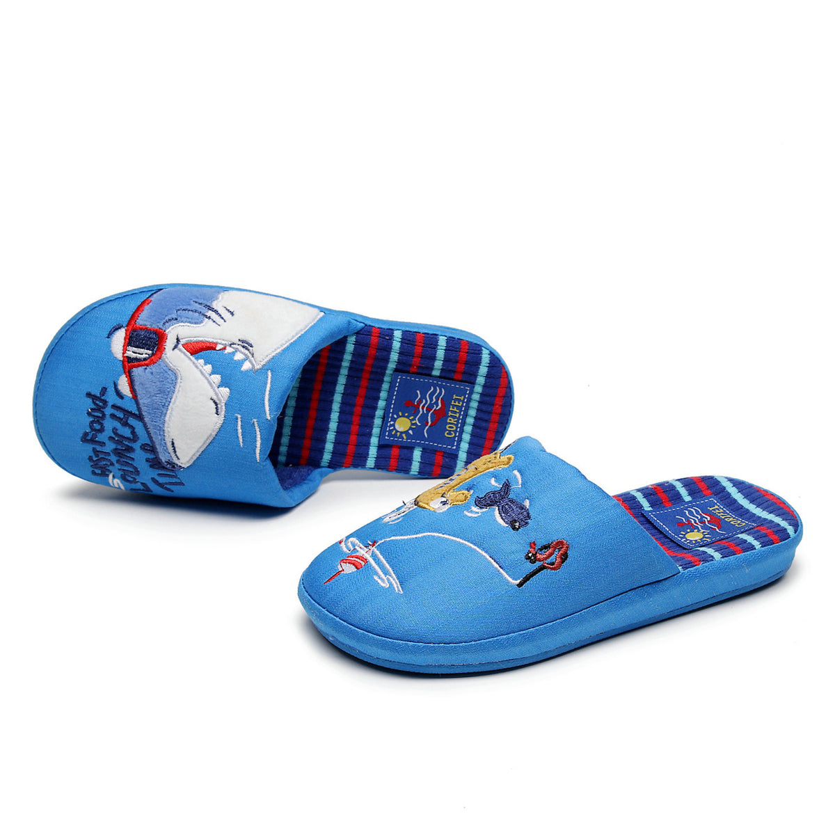 Children's Fin-tastic Fast Food Lunch Time Closed-Toe Home Slippers