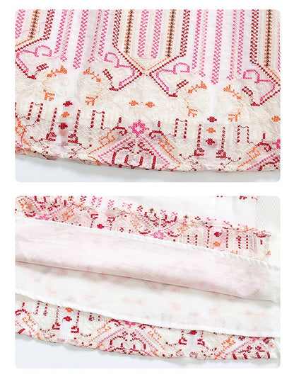 Girls Gardenia Embroidered Pleated Sundress