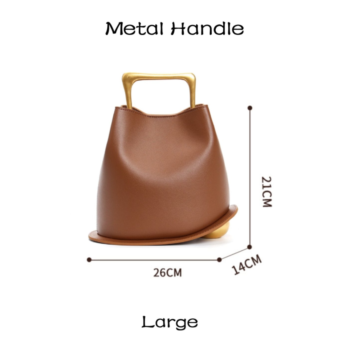 Posh Metal Bucket Crossbody/Handbag