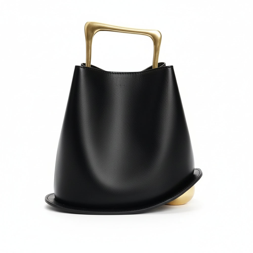 Posh Metal Bucket Crossbody/Handbag