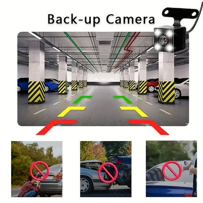 4-Channel Car Dashboard Camera With FHD 1080P Front And 720P Side And Rear, Night Vision, Loop Recording, And 24-Hour Parking Surveillance
