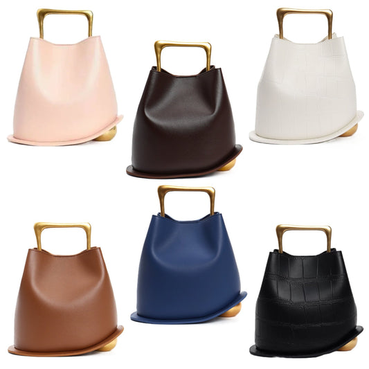 Posh Metal Bucket Crossbody/Handbag