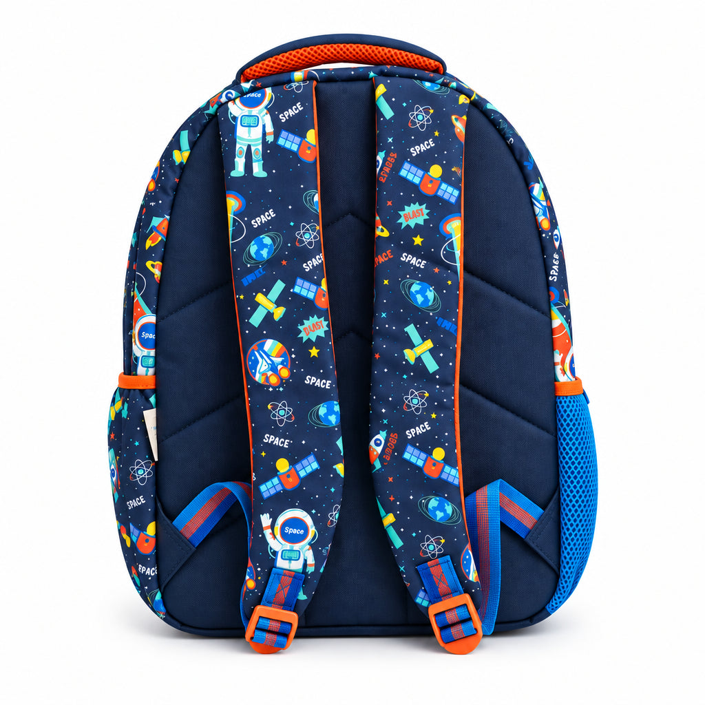 2-Piece Kids 3D Space Adventure Large Backpack & Duffel Bag Travel Set