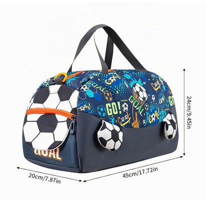 2-Piece Kids 3D Soccer Backpack & Duffel Bag Travel Set