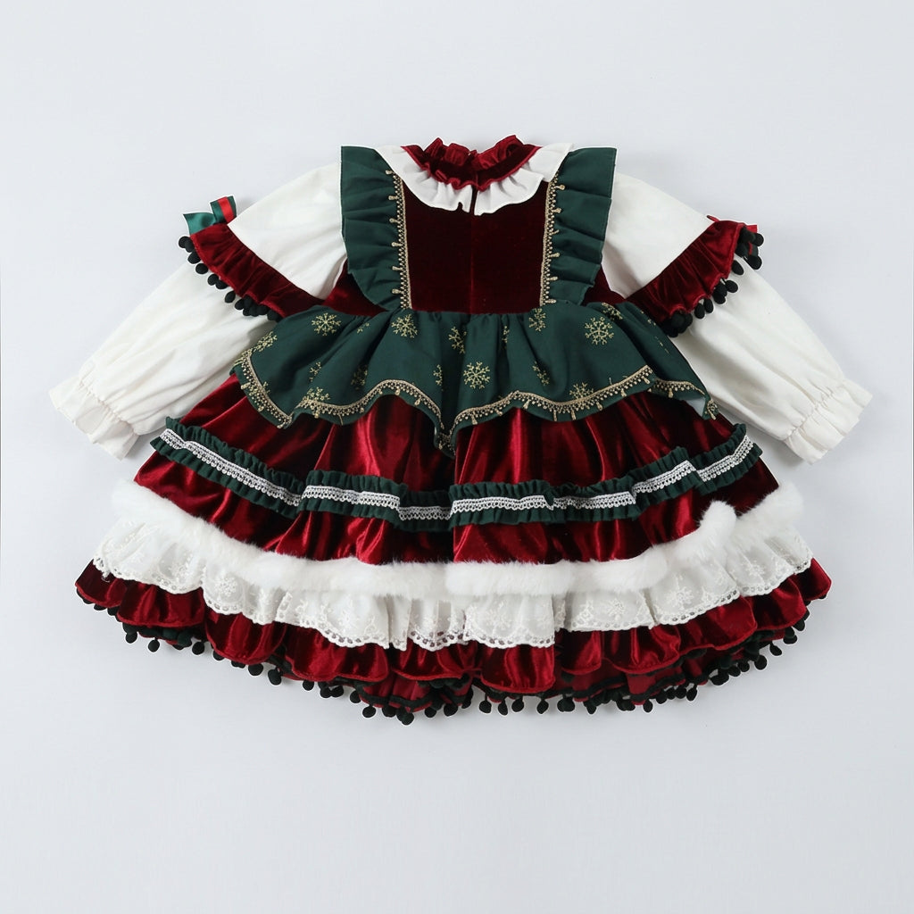 Deluxe Girls Christmas Lolita Princess Dress