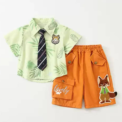 Zootopia Dashing Nick Wilde Little Fox 4-Piece Summer Suit Set
