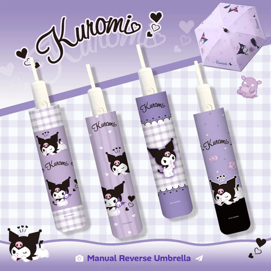 Kuromi  Automatic Compact 3-Fold Umbrella