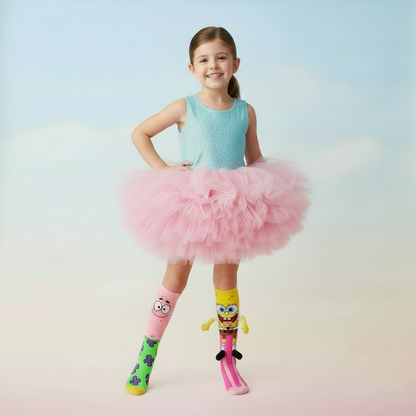 SpongeBob & Patric Mismatched 3D Knee-High Crazy Socks