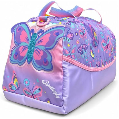 2-Piece Kids Butterfly Fantasy Small Backpack & Duffel Bag Travel Set