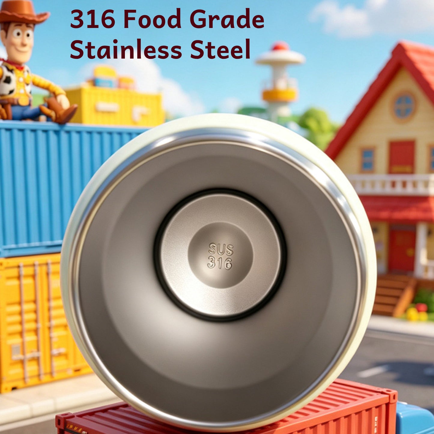 Toy Story Kids Insulated Stainless Steel Water Bottle with Charm