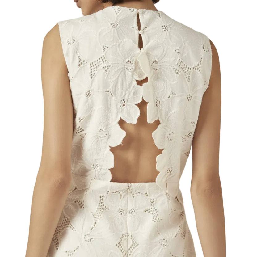 Garden Lattice Sleeveless Mini Dress.