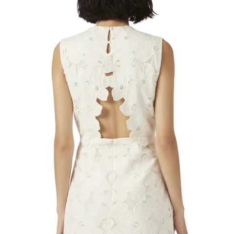 Garden Lattice Sleeveless Mini Dress.