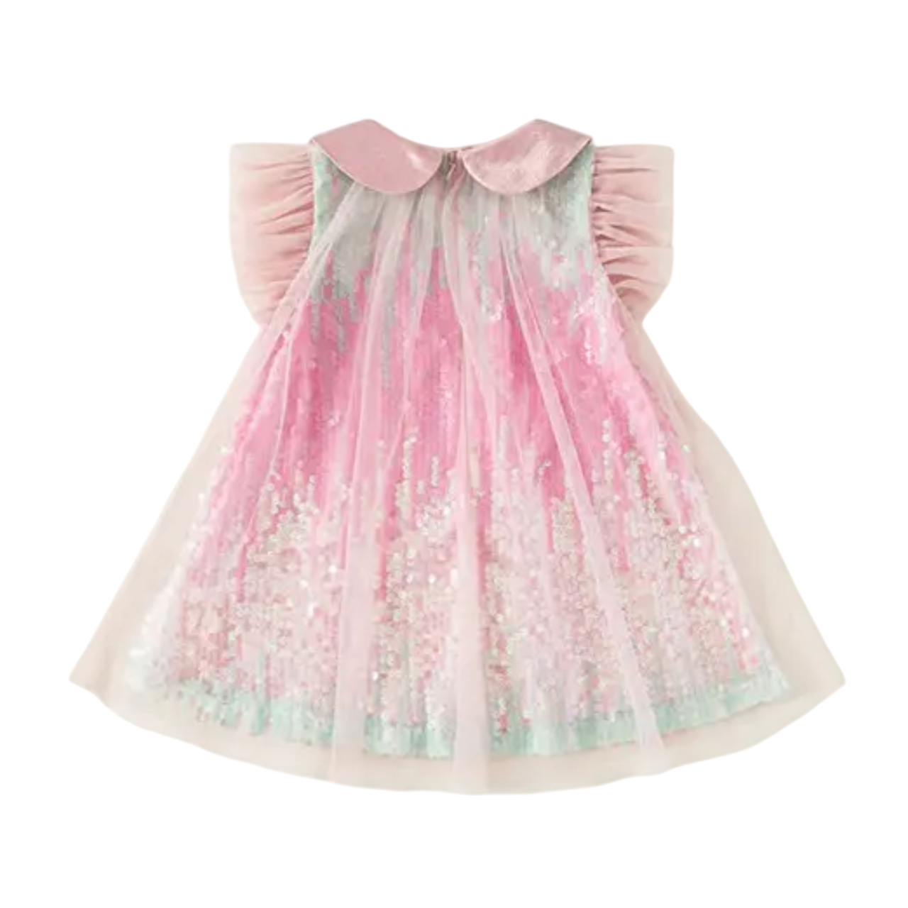 Girls Gradient Fairy Sequin Dress