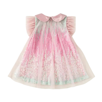 Girls Gradient Fairy Sequin Dress