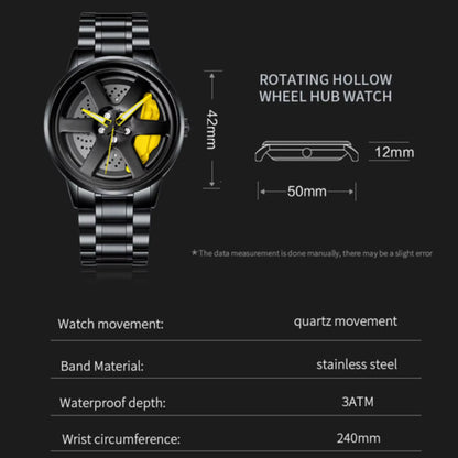 Radial Caliper X Matt Black Quartz Wristwatch
