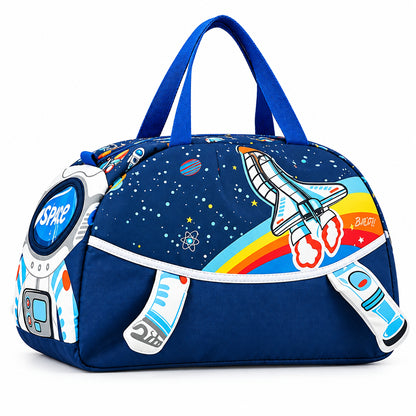 2-Piece Kids 3D Space Adventure Large Backpack & Duffel Bag Travel Set