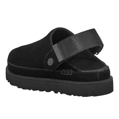 Women's Mulleus Cowhide Platform Sandals - Black