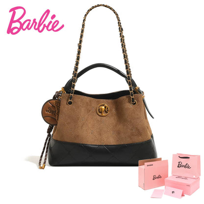 Barbie | Quilted Suede Bucket Bag