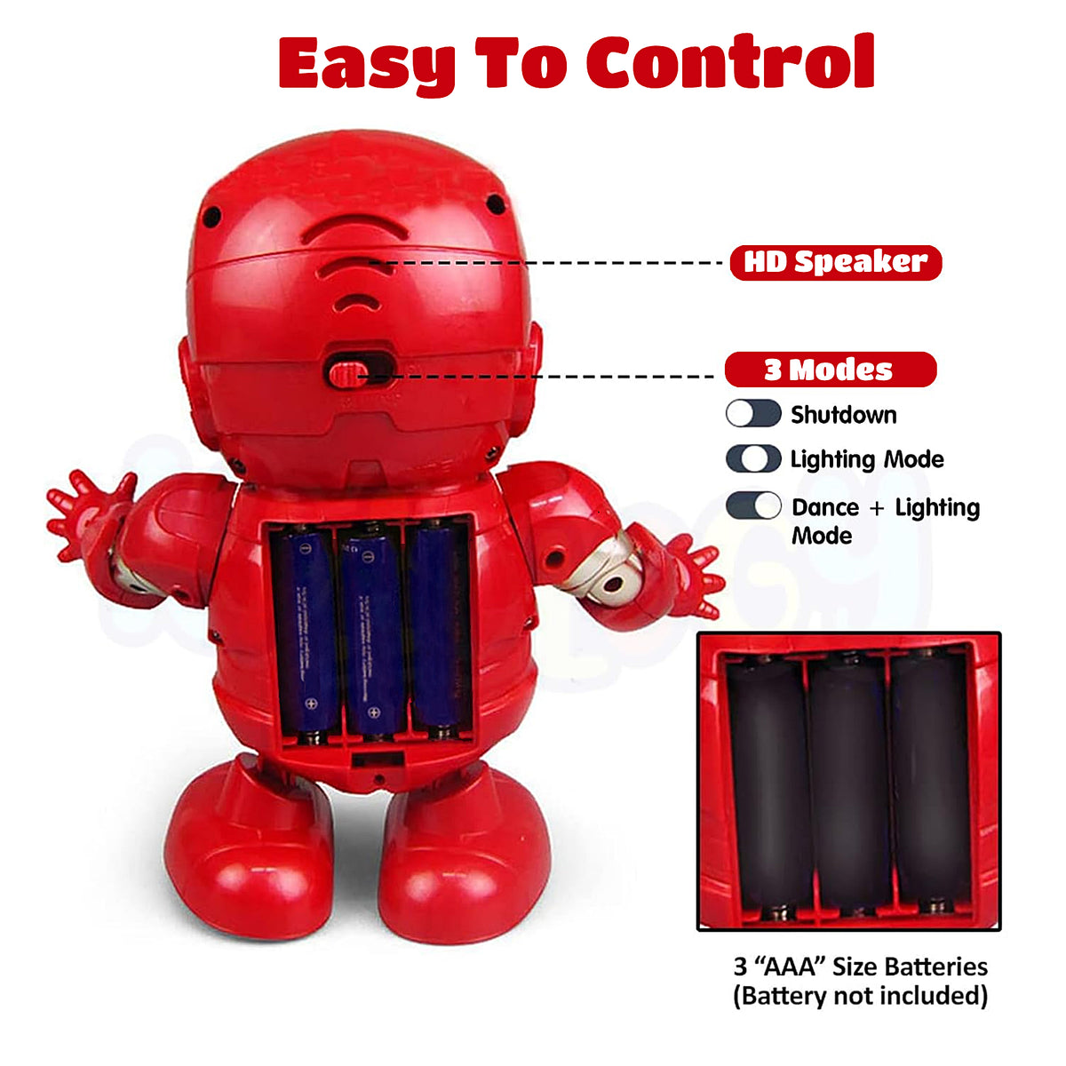 360 Degree Rotating Dance Hero Interactive Superhero Action Figure with Lights & Music