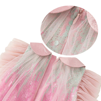 Girls Gradient Fairy Sequin Dress