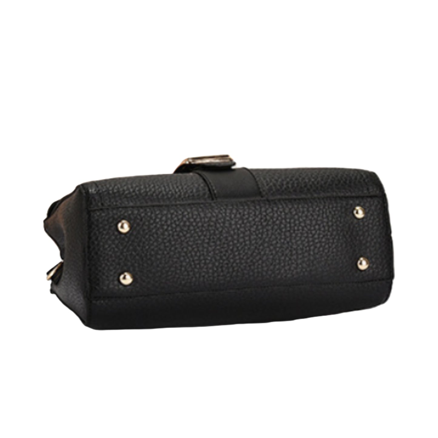 Linear Buckle Satchel Crossbody Bag / Handbag with Pouch