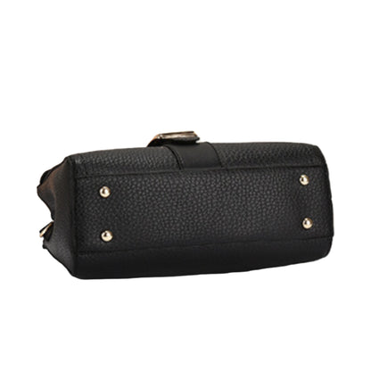 Linear Buckle Satchel Crossbody Bag / Handbag with Pouch