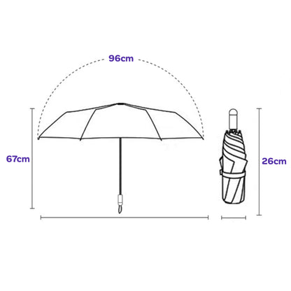 Kuromi  Automatic Compact 3-Fold Umbrella