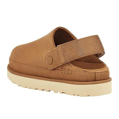 Women's Mulleus Cowhide Platform Sandals - Brown