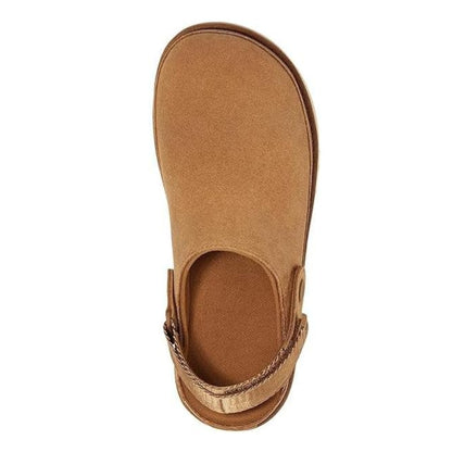 Women's Mulleus Cowhide Platform Sandals - Brown
