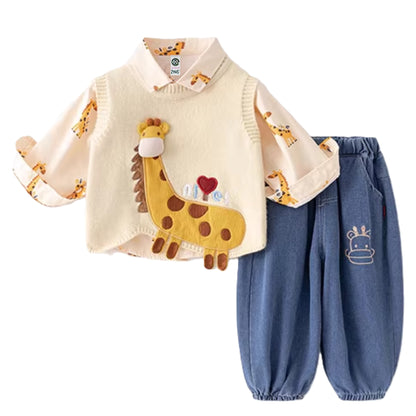 Boy's Geoffrey Spring & Autumn 3-Piece Outfit Set