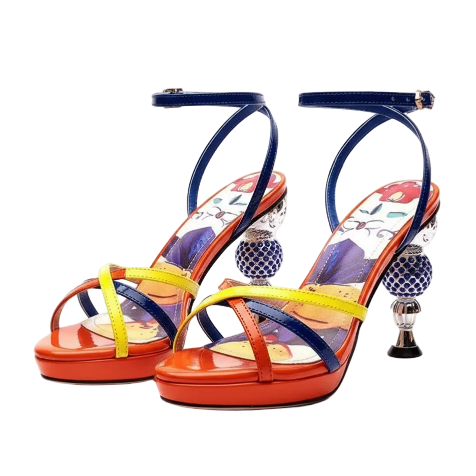 Baroque Ankle Strap Heels