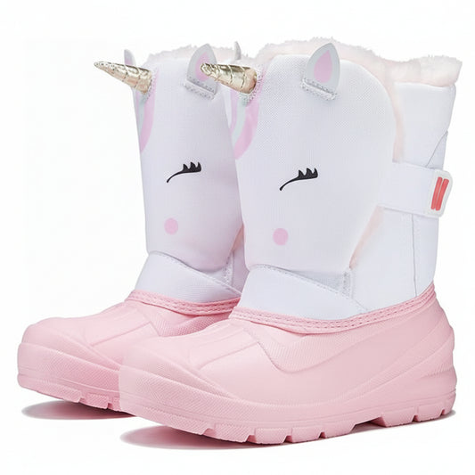 Children's Cute Cartoons Winter Hug Snow Boots - Unicorn