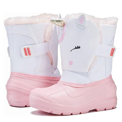 Children's Cute Cartoons Winter Hug Snow Boots - Unicorn