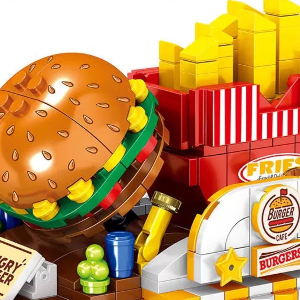 Hamburger Food Truck Building Block Set