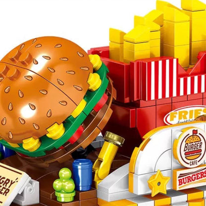 Hamburger Food Truck Building Block Set