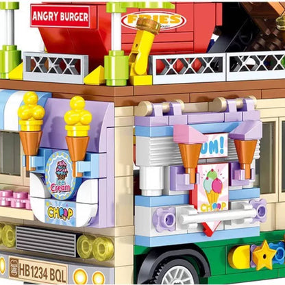 Hamburger Food Truck Building Block Set