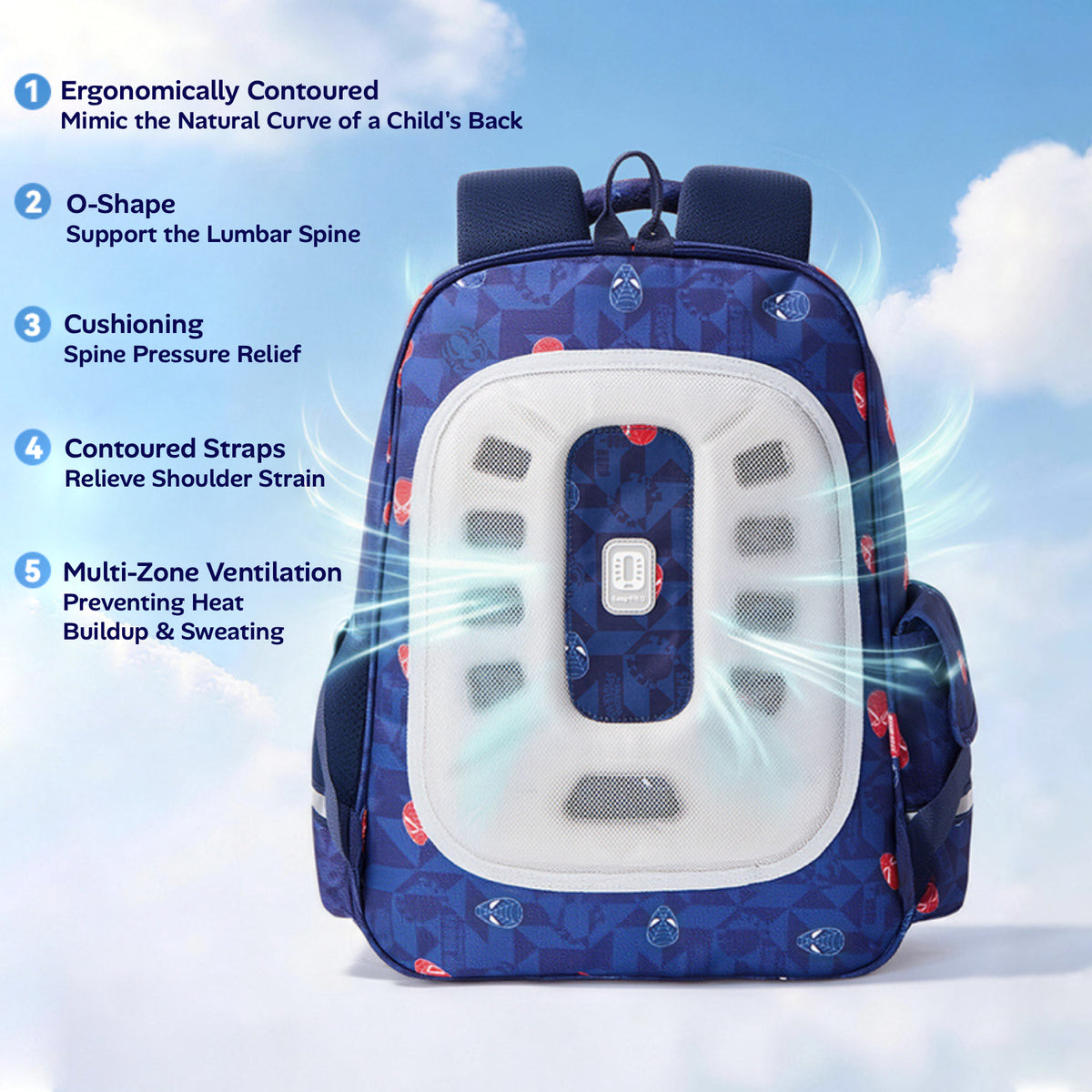 Marvel Spider-Man Kids Large Capacity School Backpack