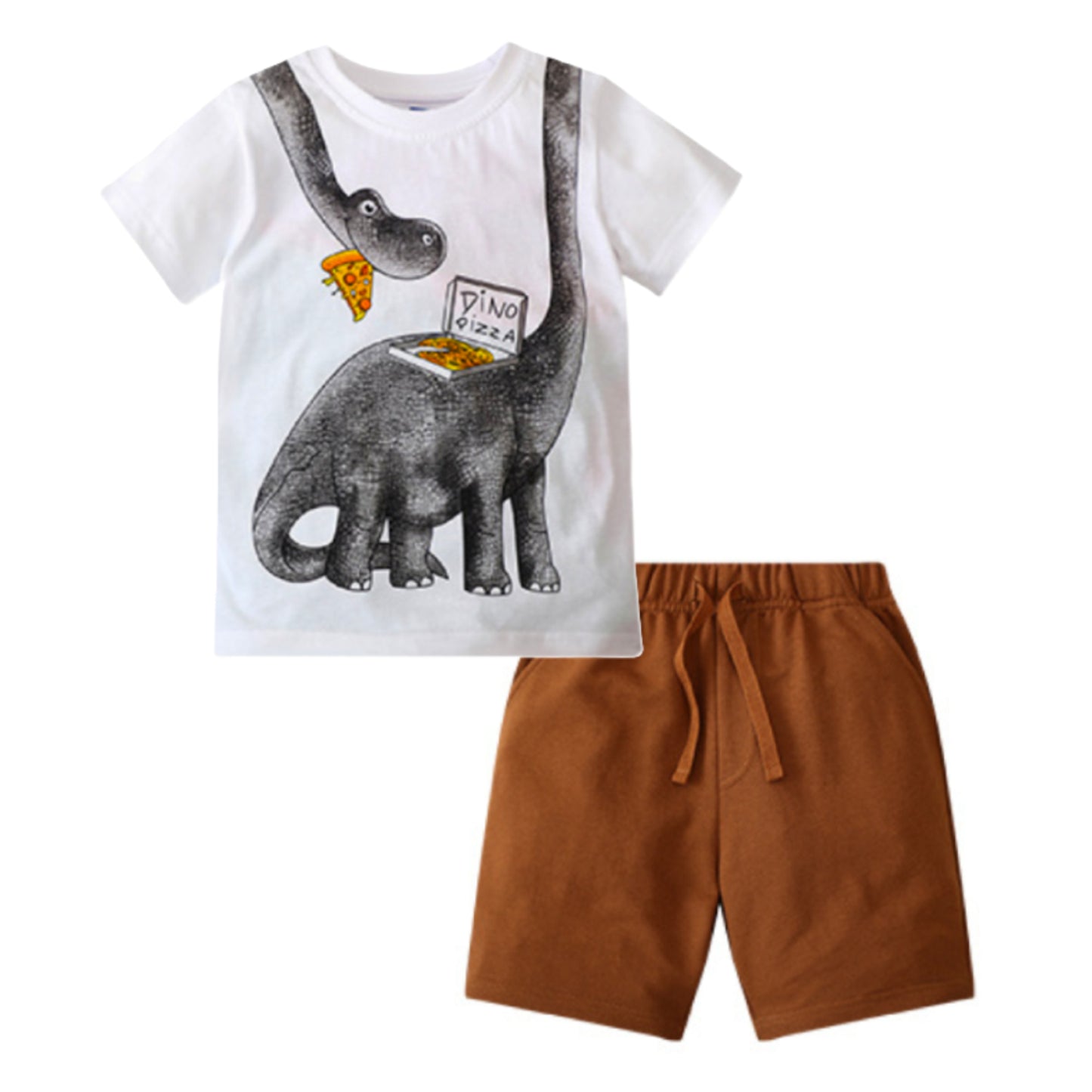 Boys Cute Cartoon Summer 2-Piece Outfit Set