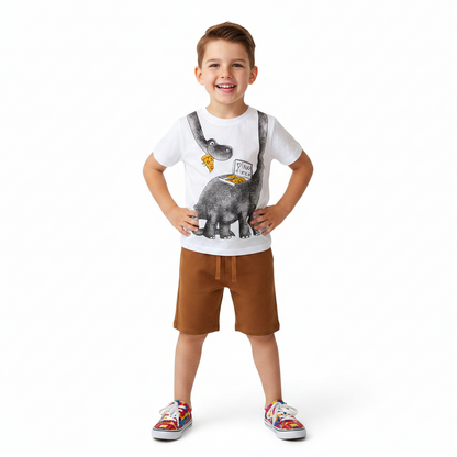 Boys Cute Cartoon Summer 2-Piece Outfit Set