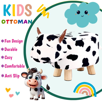 Cow Animal Children's Ottoman Footstool