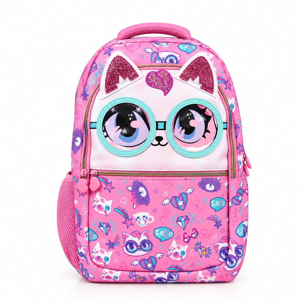2-Piece Kids 3D Large Field of Cats Backpack & Duffel Bag Travel Set