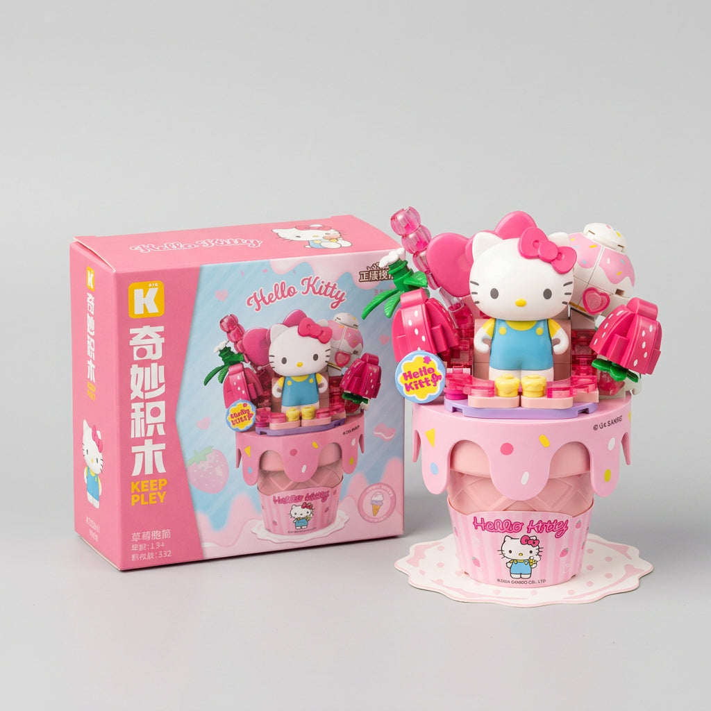Keeppley Sanrio Ice Cream Cone Building Blocks
