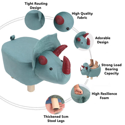 Triceratops Animal Children's Ottoman Footstool