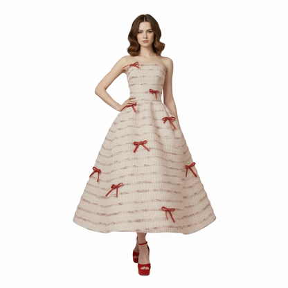 Chantel Bow Bandeau Casual Dress