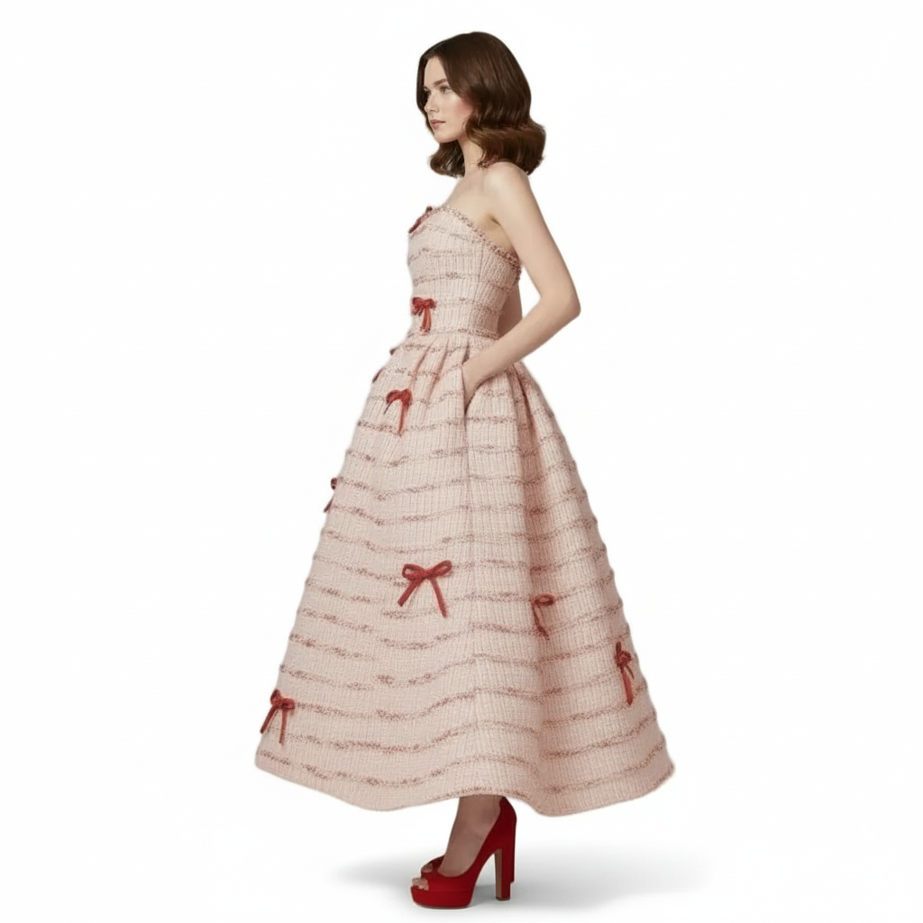 Chantel Bow Bandeau Casual Dress