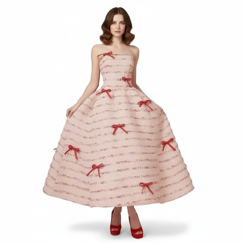 Chantel Bow Bandeau Casual Dress
